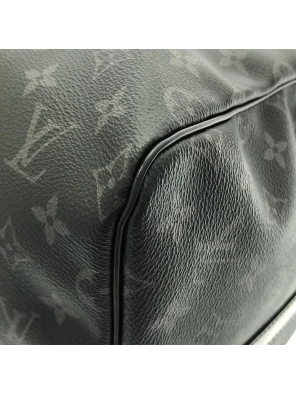 Louis Vuitton Monogram Eclipse Keepall Bandouliere 55 Boston Bag